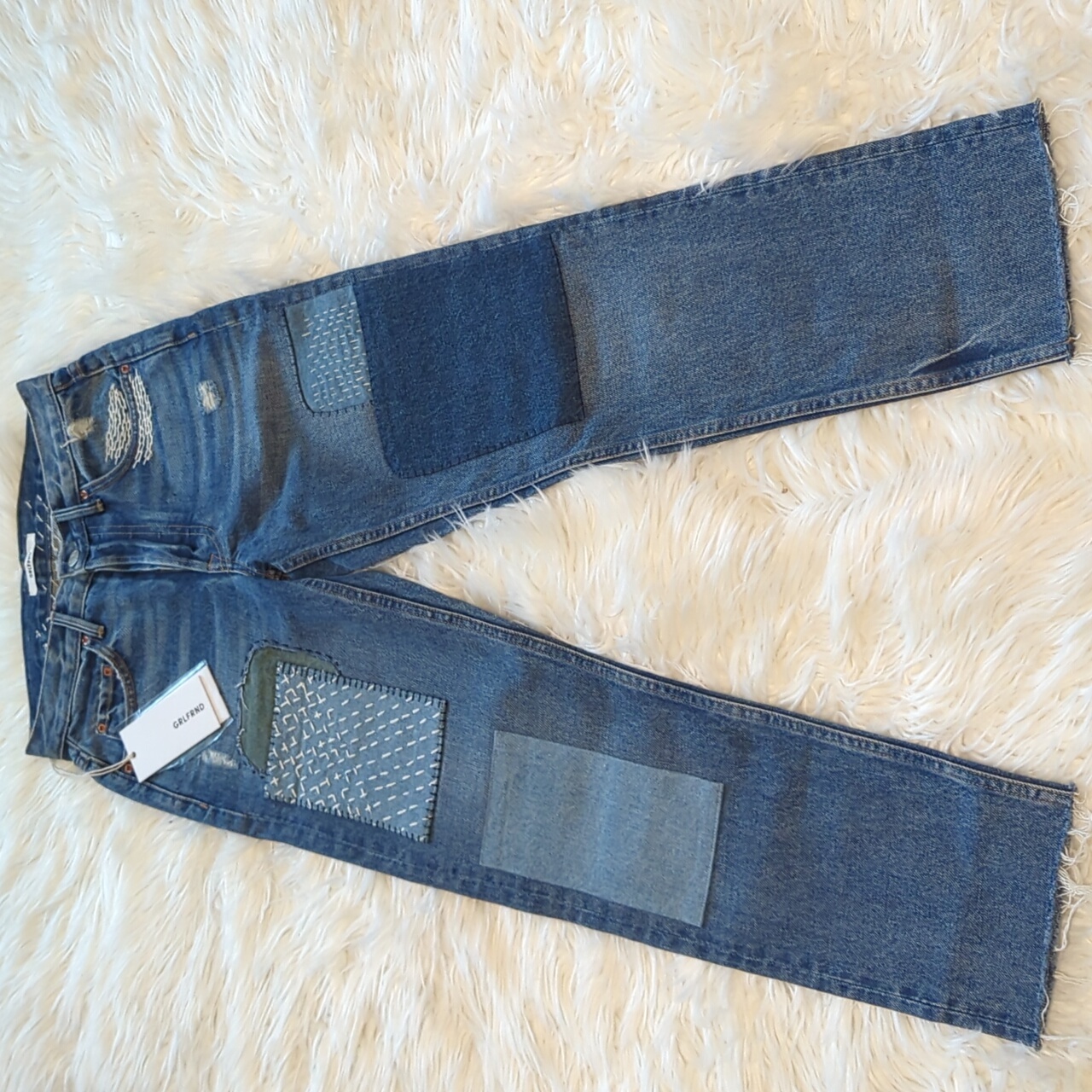 Grlfrnd Helena High-Rise Straight Crop Jeans